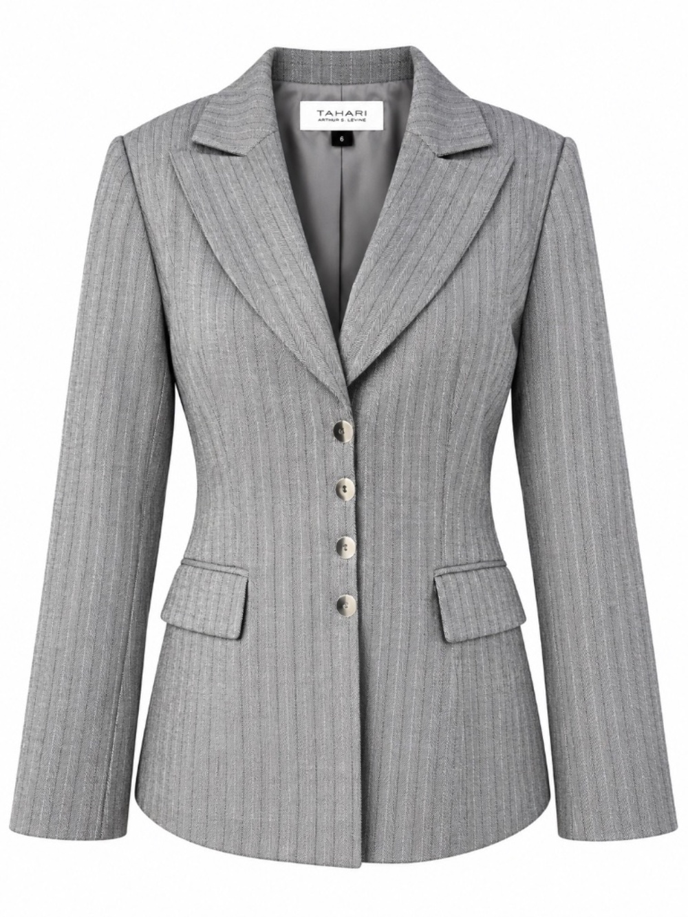 Tahari Fall/Winter Contemporary but Classic Herringbone Blazer Size 6